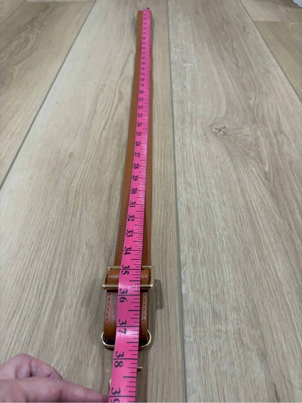 Tan and Gold Toned Guitar Purse Strap - Picture 5 of 7